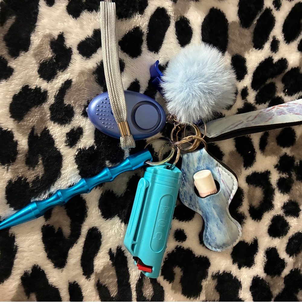 Blue Self-Defense Keychain Set